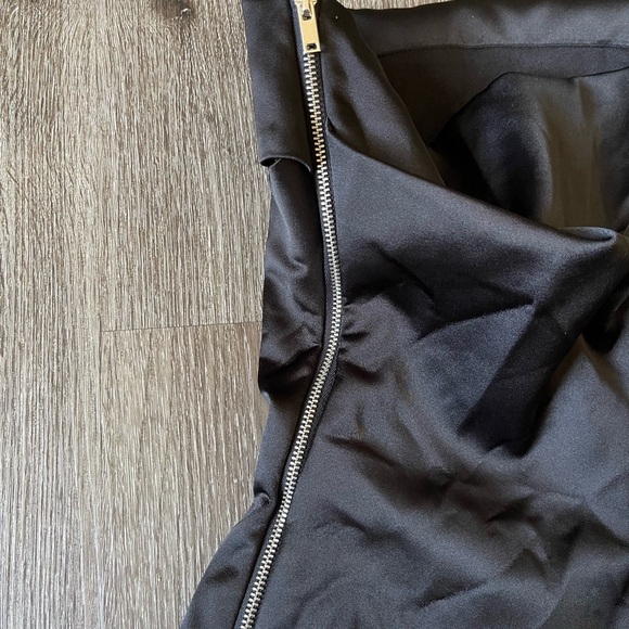 Zara Black Strapless Satin Top - Picture 4 of 5